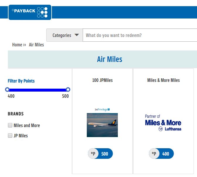 Redeem Payback to JetPrivilege JPMiles