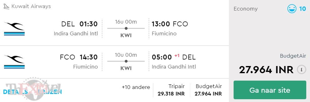 Delhi to Rome