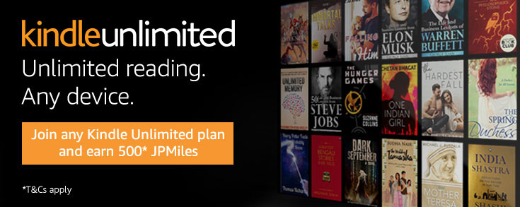 Earn 500 JPMiles with Kindle Unlimited
