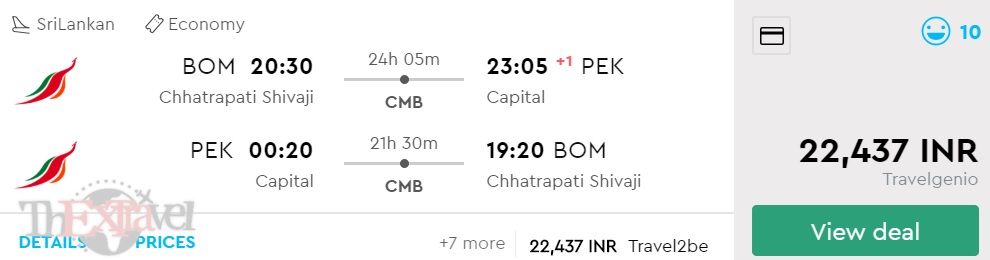 Mumbai to Beijing