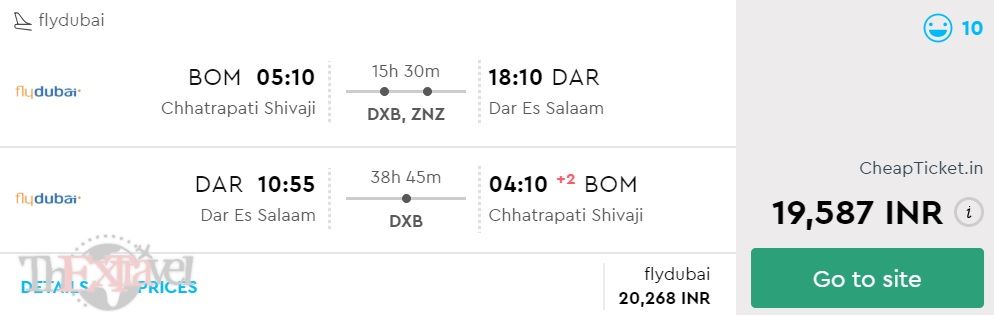 Mumbai to Dar Es Salaam