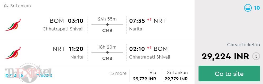 Mumbai to Tokyo