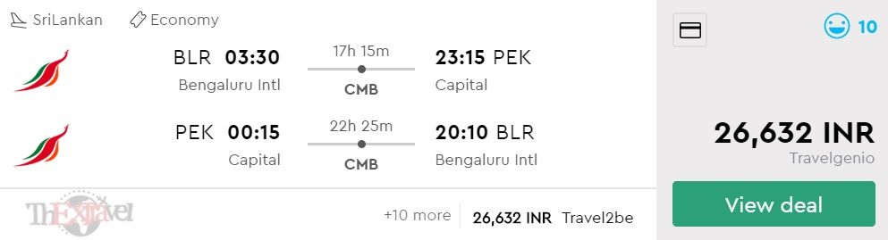 Bengaluru to Beijing