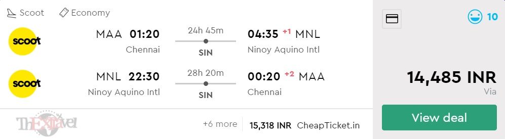 Chennai to Manila