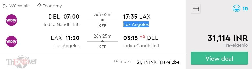 Delhi to Los Angeles