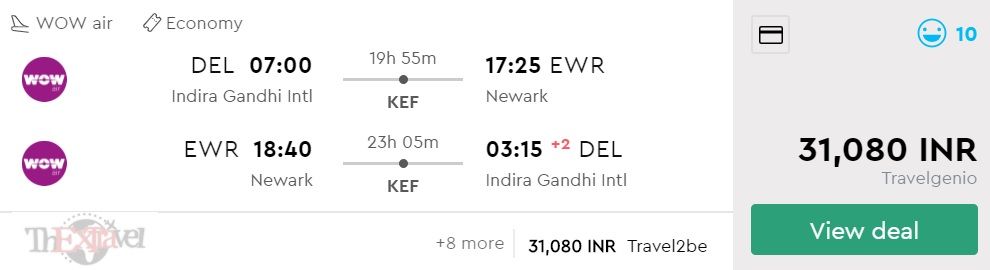 Delhi to New York